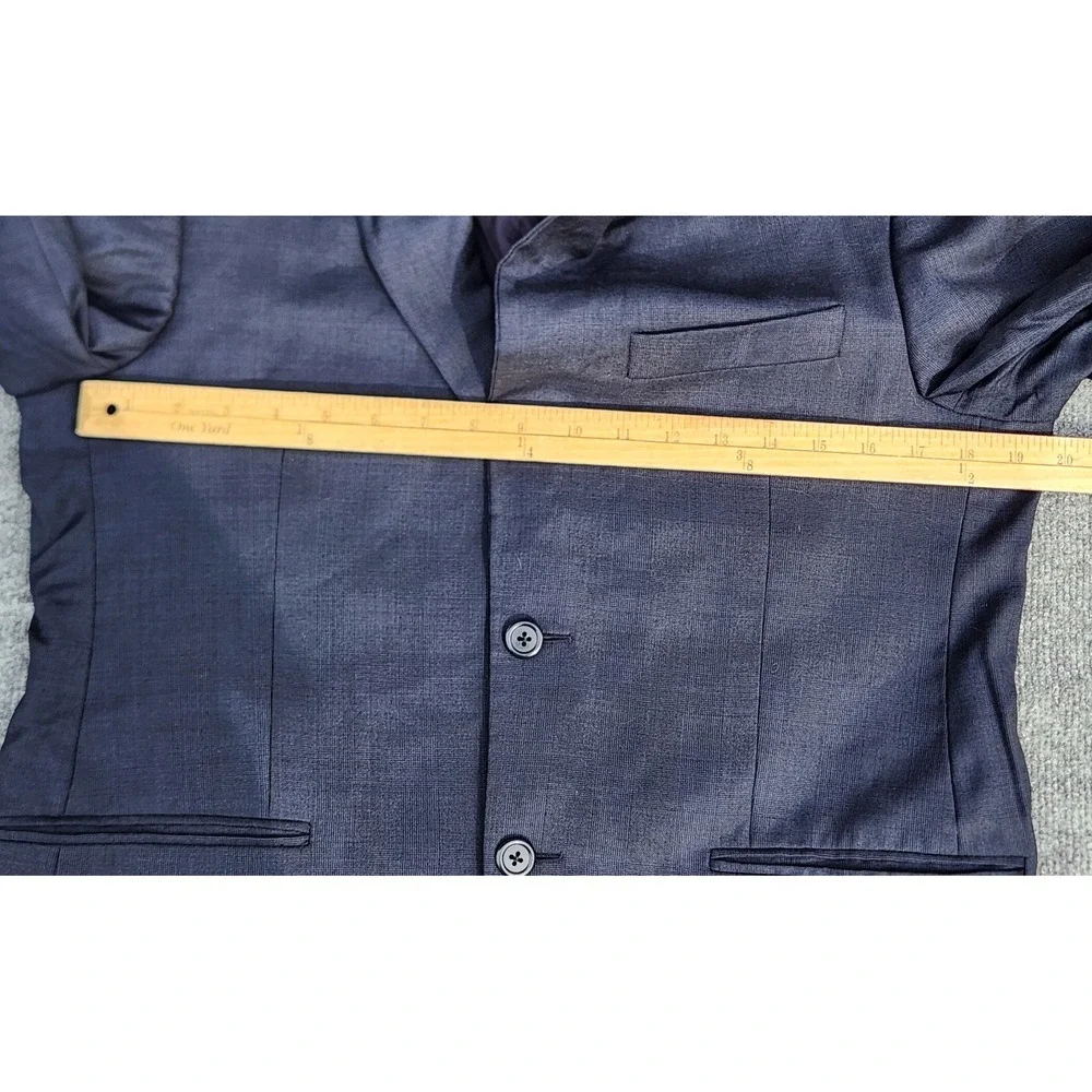 mens John Nordstrom sport coat‎ Blazer 100% Wool navy Blue LORO PIANA 110's 39 C